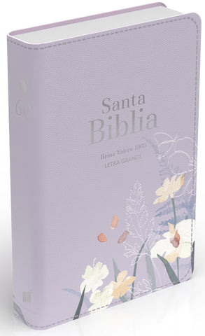 Image of Biblia RVR 1960 Letra Grande Tamaño Manual Símil Piel Lavanda