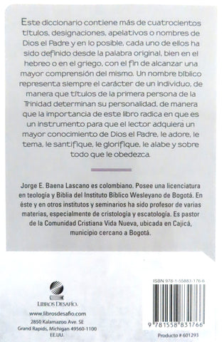 Image of Diccionario de los Nombres de Dios el Padre