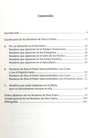 Image of Diccionario de los Nombres de Dios el Padre