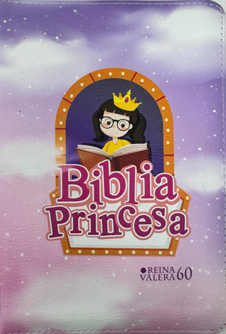 Image of Biblia RVR 1960 Bolsillo para Niñas Princesa Vinilo con Cierre