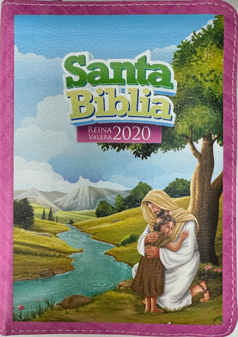 Image of Biblia RVR 2020 para Niñas Rosada Vinilo con Cierre