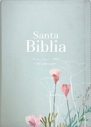 Image of Biblia RVR 1960 Letra Grande Tamaño Manual Símil Piel Menta Fresca