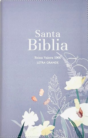 Image of Biblia RVR 1960 Letra Grande Tamaño Manual Símil Piel Lavanda