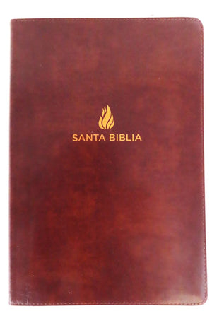 Biblia RVR 1960 Letra Súper Gigante Marrón Piel Fabricada
