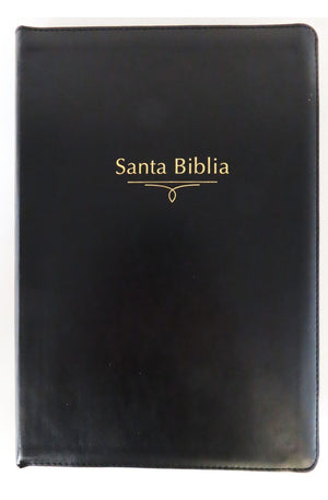 Biblia RVR 1960 Letra Ultra Súper Gigante 19 puntos Piel Negro con Cierre y Índice
