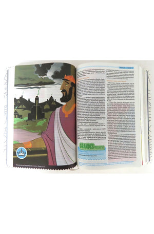 Biblia NTV la Gran Historia Interactiva Blanco con Tela para Colorear