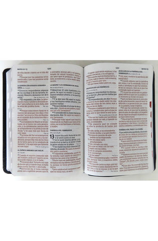 Image of Biblia RVR 1960 Letra Grande Tamaño Manual Marron Piel Fabricada con Índice