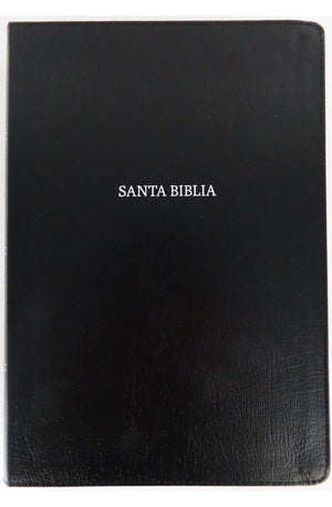 Biblia RVR 1960 Letra Súper Gigante Negro Piel Fabricada con Índice