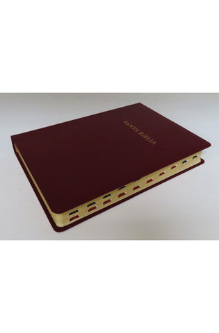 Image of Biblia RVR 1960 Letra Súper Gigante Símil Piel Borgoña con Índice