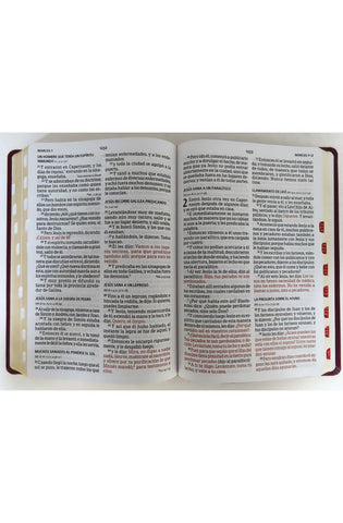 Image of Biblia RVR 1960 Letra Súper Gigante Símil Piel Borgoña con Índice