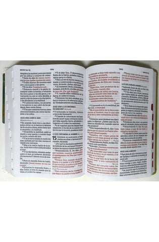 Image of Biblia RVR 1960 Letra Grande Tamaño Manual Multicolor Símil Piel con Índice