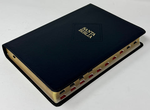 Image of Biblia RVR 1960 Súper Gigante Negro Símil Piel con Índice *IRREGULAR*