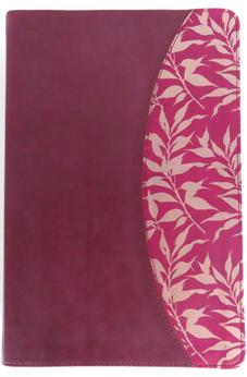 Image of Biblia RVR 1960 de Estudio para Mujer Vinotinto Fucsia Símil Piel con Índice