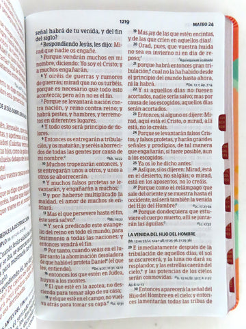 Image of Biblia RVR 1960 Letra Gigante Floral Símil Piel Con Índice