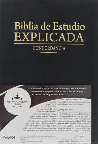Image of Biblia RVR 1960 de Estudio Explicada Negro