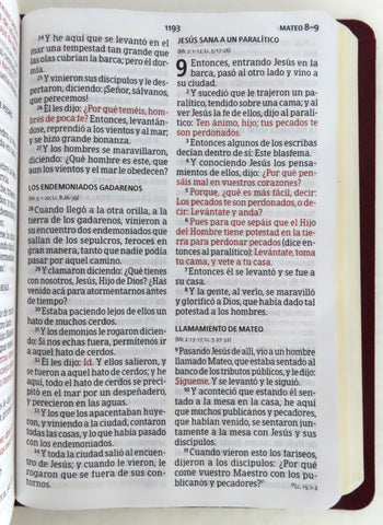 Image of Biblia RVR 1960 Letra Grande Tamaño Manual Borgoña Imitación Piel