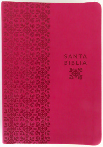 Image of Biblia RVR 1960 Letra Súper Gigante Fucsia Rosada Símil Piel