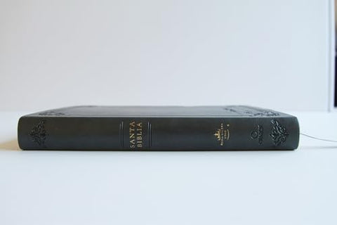 Image of Biblia RVR 1960 Letra Grande Tamaño Manual Grís Símil Piel con Índice