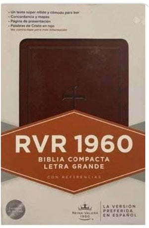 Biblia RVR 1960 Compacta Marrón Símil Piel