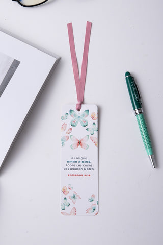 Image of Marcador de Libro con Ribbon A Los que Aman a Dios