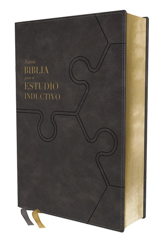 Image of Biblia NBLA para el Estudio Inductivo Interior a dos colores Piel Gris Comfort Print