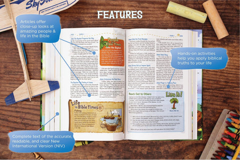 Image of NIV, ADVENTURE BIBLE, LEATHERSOFT, BLUE, FULL COLOR
