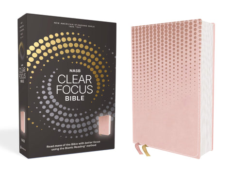 Image of NASB, Clear Focus Bible, Leathersoft, Pink, 1995 Text: Read more of the Bible with better focus using the Bionic Reading Method