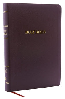 Image of KJV Holy Bible, Giant Print Center-Column Reference Bible, Burgundy Bonded Leather, 53,000 Cross References, Red Letter, Comfort Print: King James Version