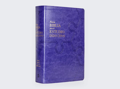 Image of Biblia NBLA para el Estudio Inductivo Piel Interior a dos Colores Morado Comfort Print