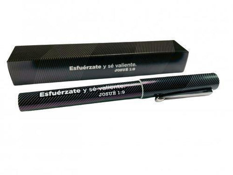 Image of Bolígrafo con Cajita Modelo: Esfuérzate y Sé Valiente