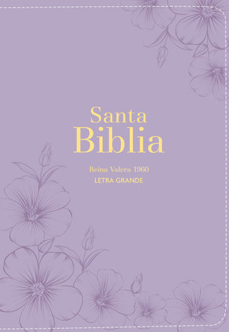 Image of BIBLIA RVR 1960 COMPACTA LETRA GRANDE 11 PUNTOS SIMIL PIEL LILA CON CIERRE E INDICE