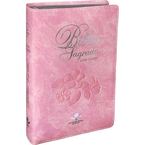 Image of BIBLIA EM PORTUGUES RA065TILG TAPA IMITACION CUERO ROSA NOBLE INDICE DIGITAL