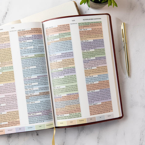 Image of KJV RAINBOW STUDY BIBLE, BURGUNDY, LT