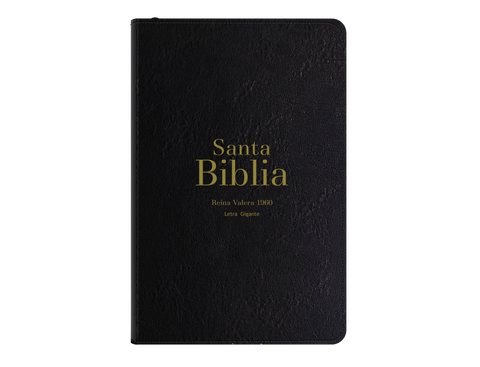 Image of BIBLIA RVR 1960 LETRA GIGANTE 14 PUNTOS SIMIL PIEL NEGRO CON CIERRE E INDICE