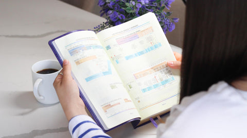 Image of Biblia NBLA para el Estudio Inductivo Piel Interior a dos Colores Morado Comfort Print