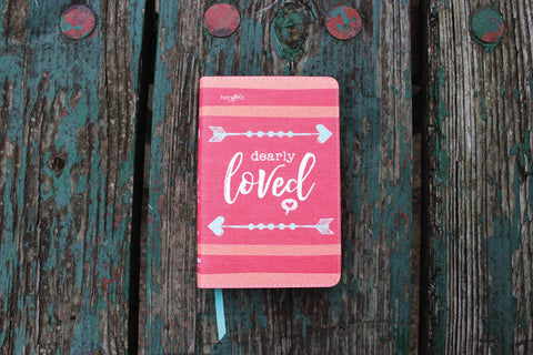 Image of NIV, Girls' Ultimate Backpack Bible, Faithgirlz Edition, Compact, Flexcover, Coral, Red Letter, Comfort Print