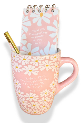 Image of TAZA NOTEPAD SET - EN MANOS DE DIOS