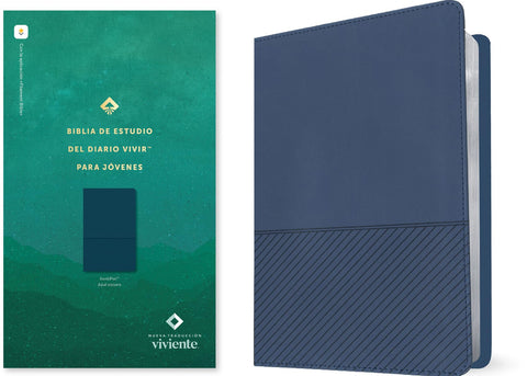 Image of Biblia NTV de Estudio Diario Vivir para Jóvenes Azul Oscuro Símil Piel