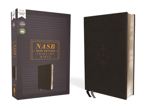 Image of NASB, Thinline Bible, Leathersoft, Black, Red Letter, 2020 Text, Comfort Print