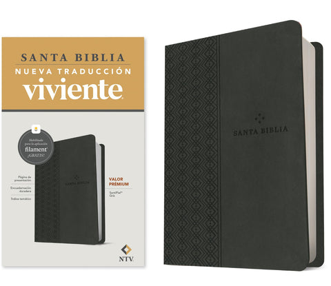 Image of Biblia NTV Valor Prémium con Filament Símil Piel Gris