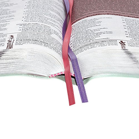 Image of BIBLIA EM PORTUGUES RA067BMRA2 TAPA CUERO RECONSTITUIDO IMPRESION TULIPAN