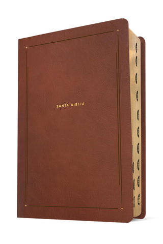 Image of Biblia NTV de Estudio del Diario Vivir Símil Piel Café Índice Letra Roja