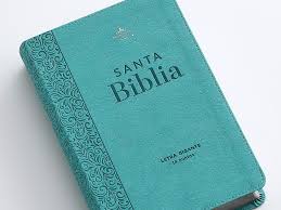 Image of Biblia RVR 1960 Letra Gigante Turquesa Símil Piel