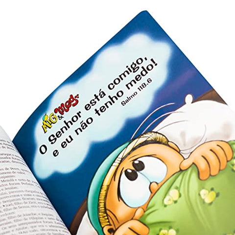 Image of Biblia Em Portugués NTLH043Lmfbpmm Tapa Dura Colores Azul Canto Blanco