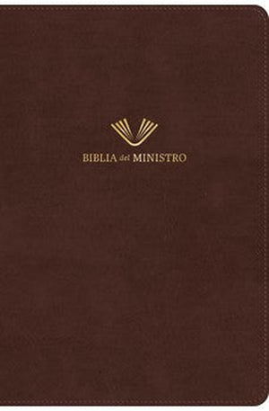 Biblia RVR 1960 del Ministro Ampliada Caoba Piel