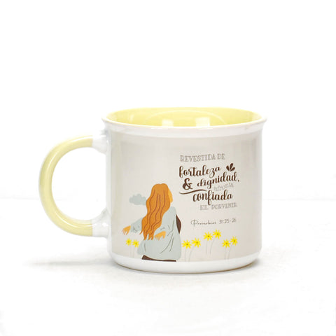 Image of Taza 18 OZ Colección Mujer Virtuosa Revestida de Fuerza y Dignidad