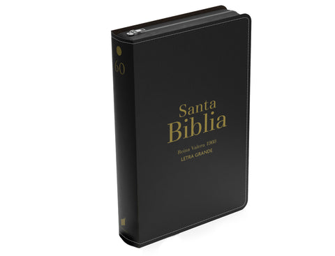 Image of BIBLIA RVR 1960 LETRA GRANDE TAMANO MANUAL SIMIL PIEL NEGRO CON CIERRE E INDICE