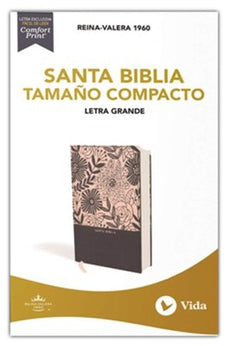 Image of Biblia RVR 1960 Compacta Tapa Dura Azul Floral