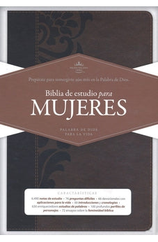 Image of Biblia RVR 1960 de Estudio para Mujeres Café Símil Piel