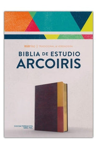 Image of Biblia RVR 1960 de Estudio Arco Iris Símil Piel Cocoa Terracota